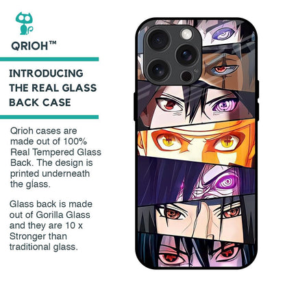 Anime Eyes Glass Case for iPhone 15 Pro Max