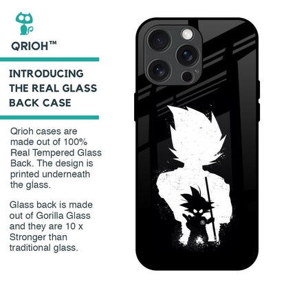 Monochrome Goku Glass Case for iPhone 15 Pro Max