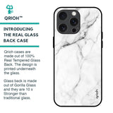 Modern White Marble Glass Case for iPhone 15 Pro Max