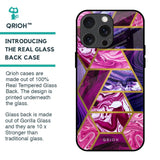 Electroplated Geometric Marble Glass Case for iPhone 15 Pro Max
