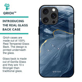 Deep Ocean Marble Glass Case for iPhone 15 Pro Max