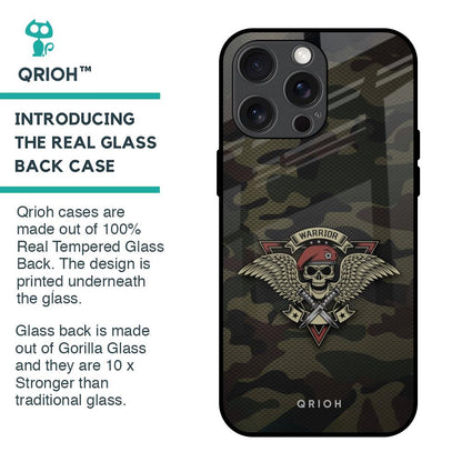 Army Warrior Glass Case for iPhone 15 Pro Max