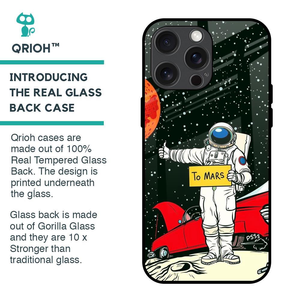 Astronaut on Mars Glass Case for iPhone 15 Pro Max