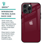 Classic Burgundy Glass Case for iPhone 15 Pro Max