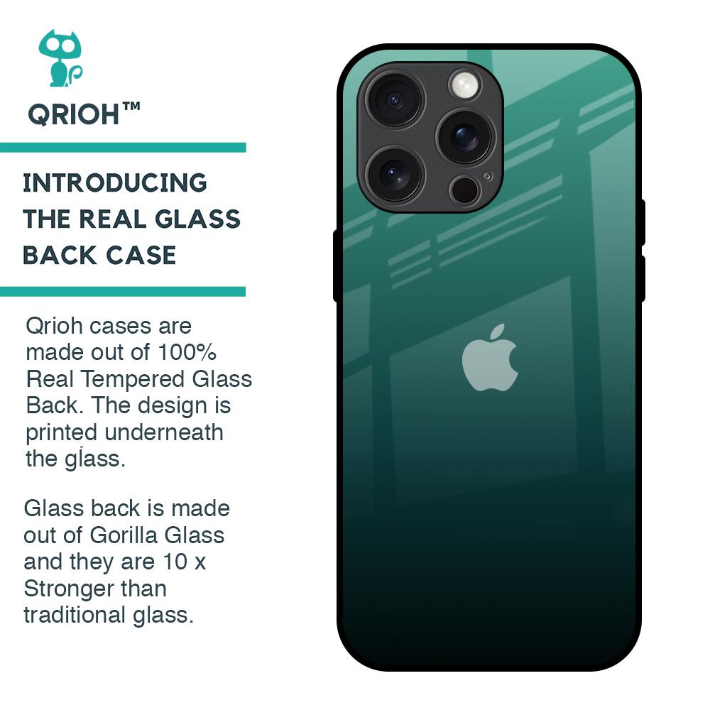 Palm Green Glass Case For iPhone 15 Pro Max