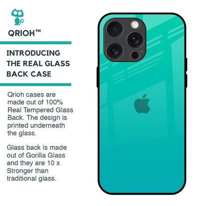 Cuba Blue Glass Case For iPhone 15 Pro Max