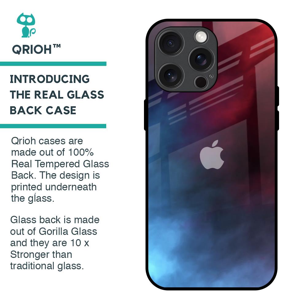 Smokey Watercolor Glass Case for iPhone 15 Pro Max