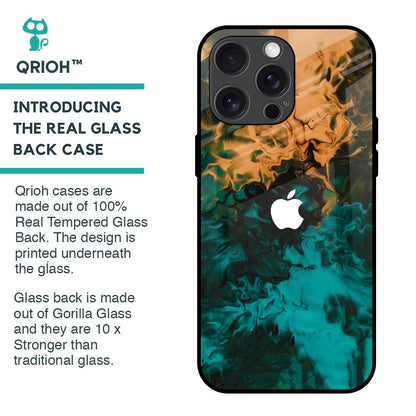Watercolor Wave Glass Case for iPhone 15 Pro Max