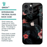 Tropical Art Flower Glass Case for iPhone 15 Pro Max