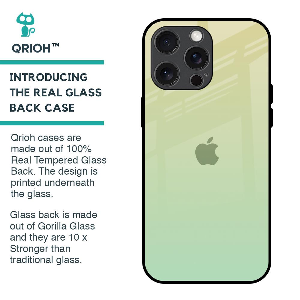 Mint Green Gradient Glass Case for iPhone 15 Pro Max