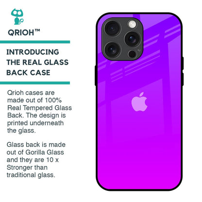 Purple Pink Glass Case for iPhone 15 Pro Max