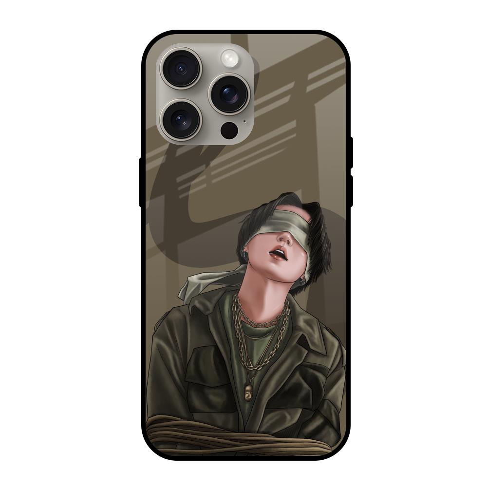 Blind Fold iPhone 15 Pro Max Glass Back Cover Online