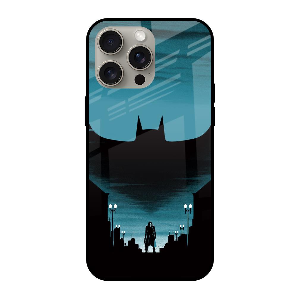 Cyan Bat iPhone 15 Pro Max Glass Back Cover Online
