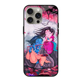 Radha Krishna Art iPhone 15 Pro Max Glass Back Cover Online