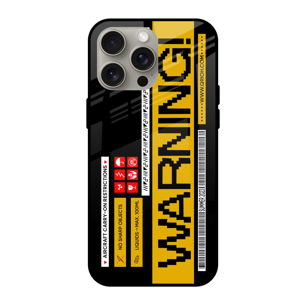 Aircraft Warning iPhone 15 Pro Max Glass Back Cover Online