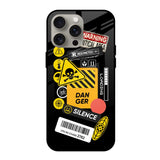 Danger Signs iPhone 15 Pro Max Glass Back Cover Online