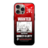 Luffy Wanted iPhone 15 Pro Max Glass Back Cover Online
