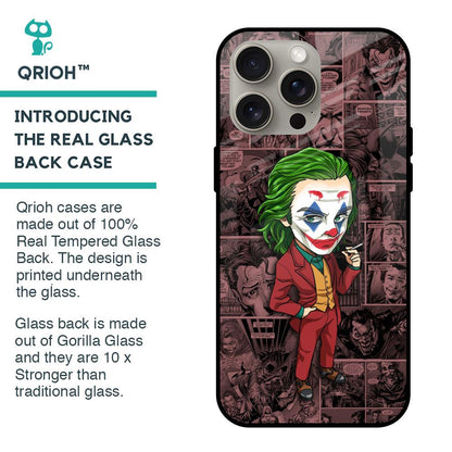 Joker Cartoon Glass Case for iPhone 15 Pro Max