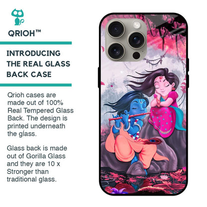 Radha Krishna Art Glass Case for iPhone 15 Pro Max