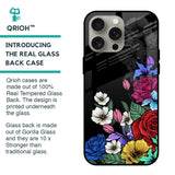Rose Flower Bunch Art Glass Case for iPhone 15 Pro Max