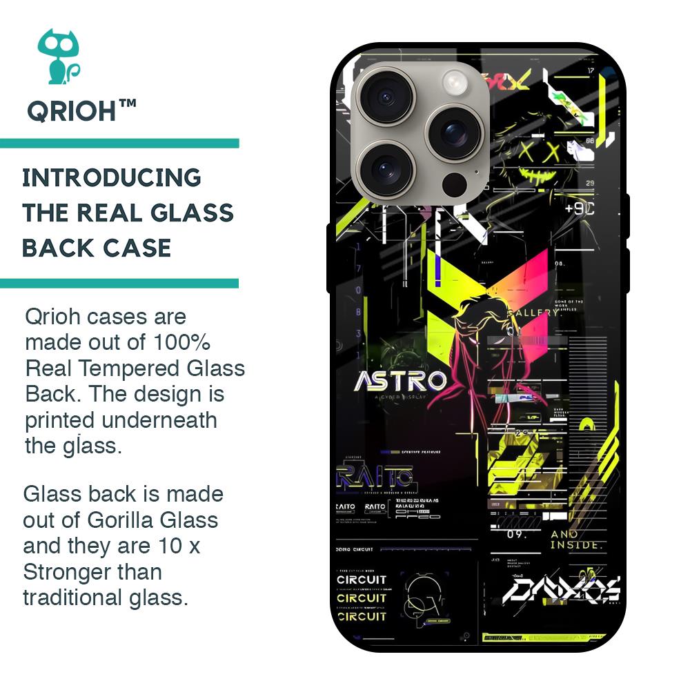 Astro Glitch Glass Case for iPhone 15 Pro Max
