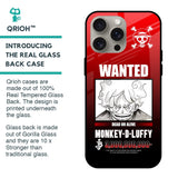 Luffy Wanted Glass Case for iPhone 15 Pro Max