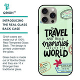 Travel Stamps Glass Case for iPhone 15 Pro Max