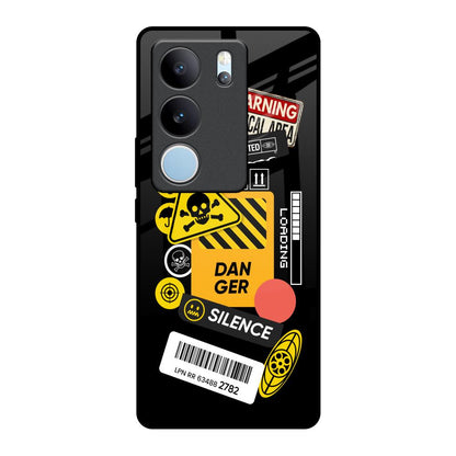 Danger Signs Vivo V29 5G Glass Back Cover Online