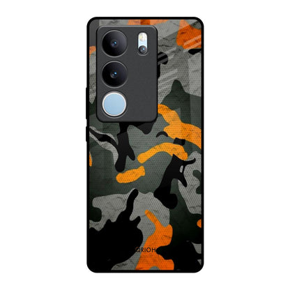 Camouflage Orange Vivo V29 5G Glass Back Cover Online