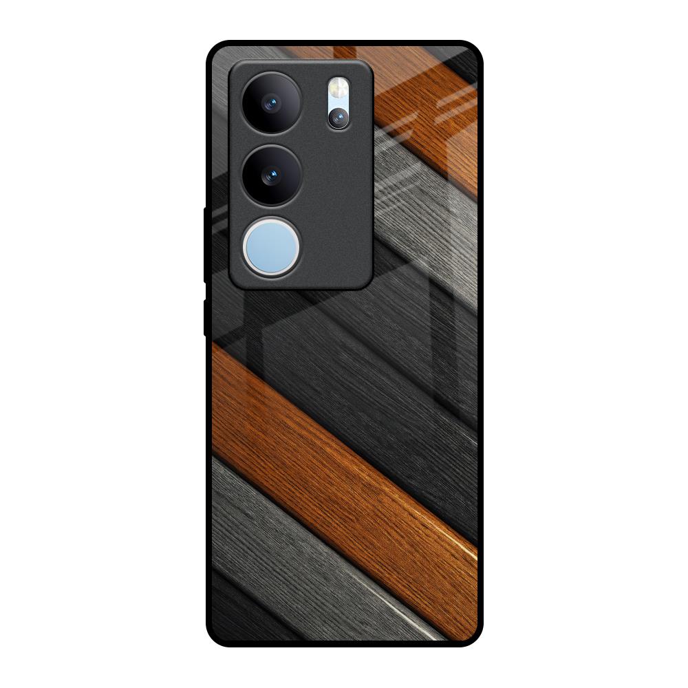 Tri Color Wood Vivo V29 5G Glass Back Cover Online