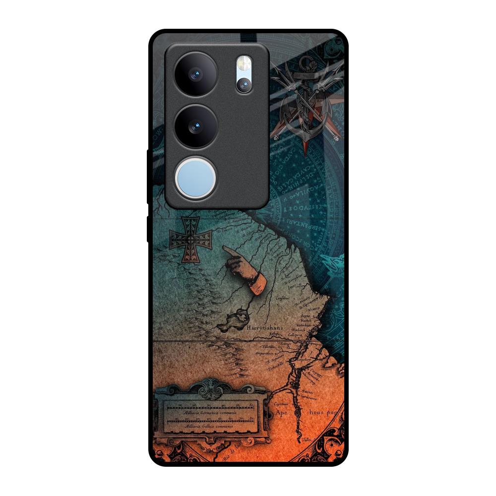 Geographical Map Vivo V29 5G Glass Back Cover Online