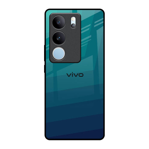 Green Triangle Pattern Vivo V29 5G Glass Back Cover Online