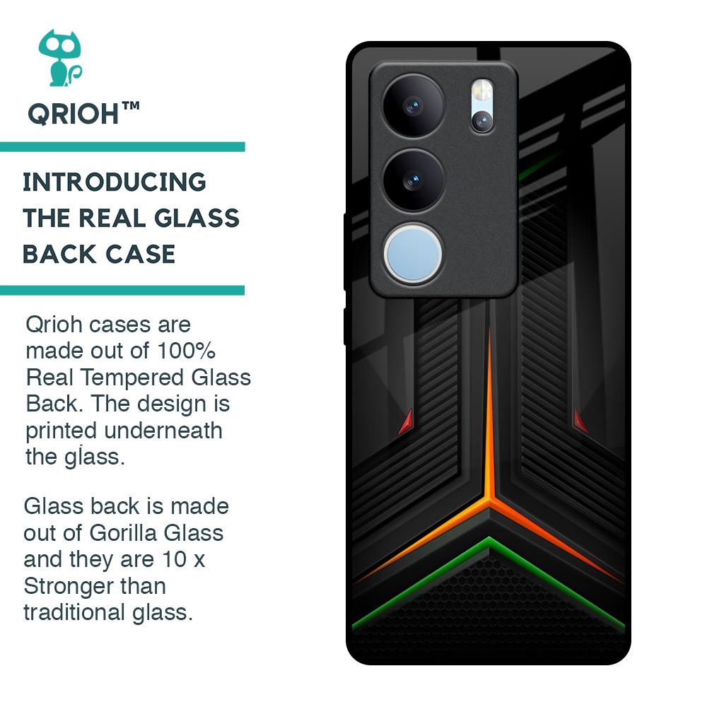 Modern Ultra Chevron Glass Case for Vivo V29 5G
