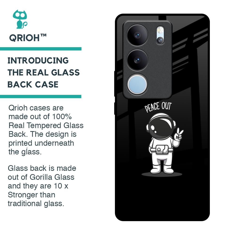Peace Out Astro Glass Case for Vivo V29 5G
