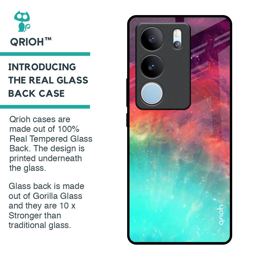 Colorful Aura Glass Case for Vivo V29 5G