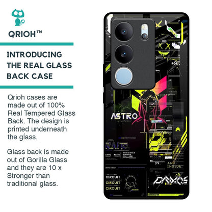 Astro Glitch Glass Case for Vivo V29 5G