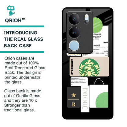 Coffee Latte Glass Case for Vivo V29 5G