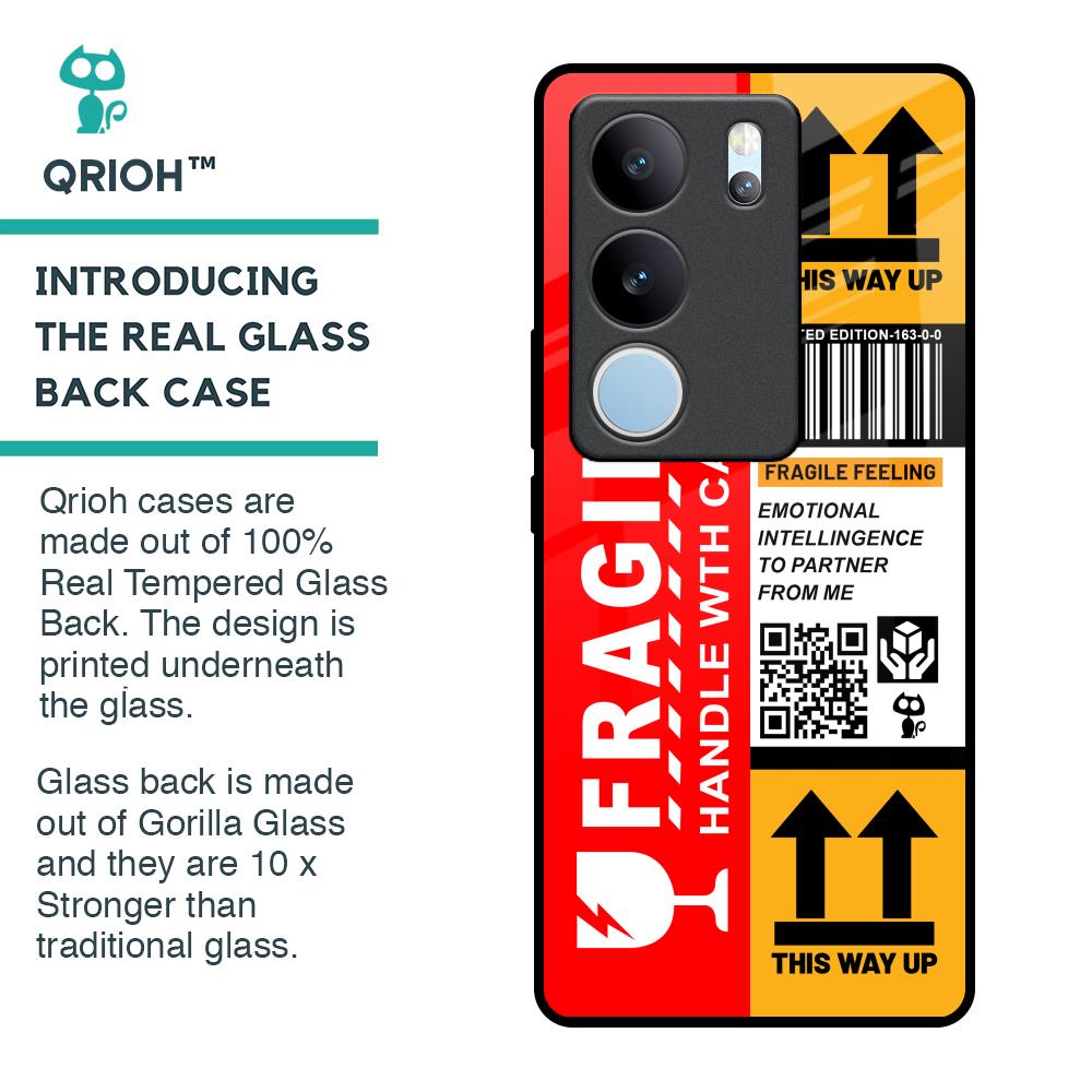 Handle With Care Glass Case for Vivo V29 5G
