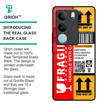 Handle With Care Glass Case for Vivo V29 5G