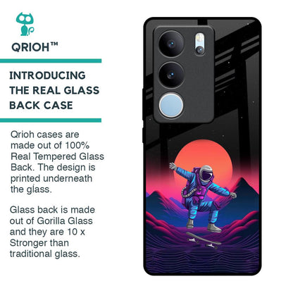 Retro Astronaut Glass Case for Vivo V29 5G