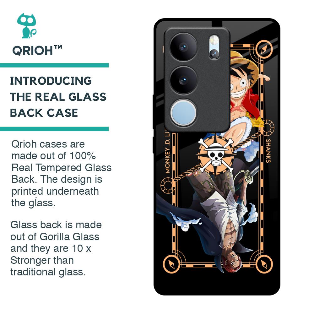 Shanks & Luffy Glass Case for Vivo V29 5G