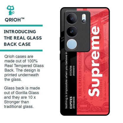 Supreme Ticket Glass Case for Vivo V29 5G