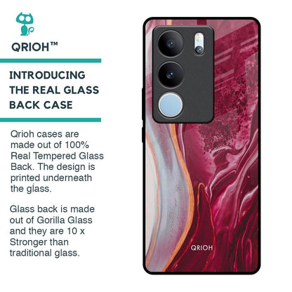 Crimson Ruby Glass Case for Vivo V29 5G