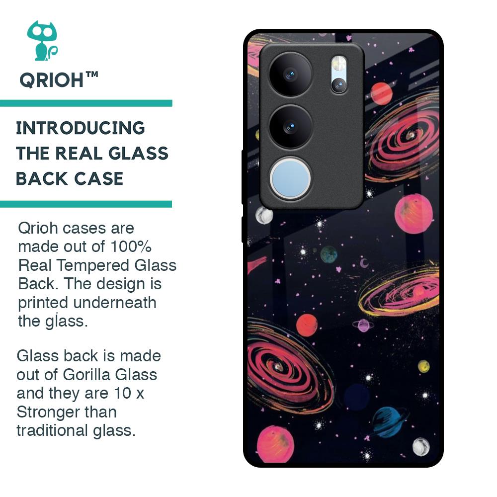 Galaxy In Dream Glass Case For Vivo V29 5G