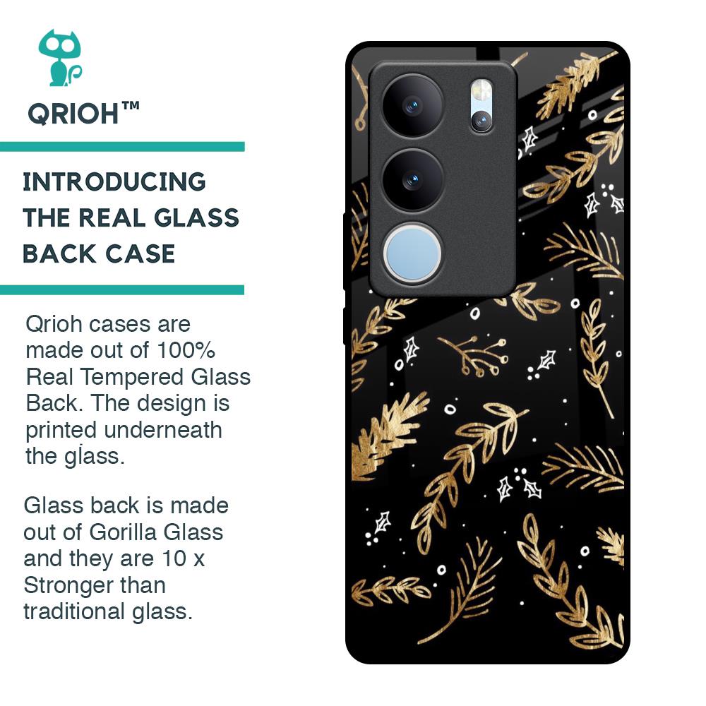 Autumn Leaves Glass Case for Vivo V29 5G