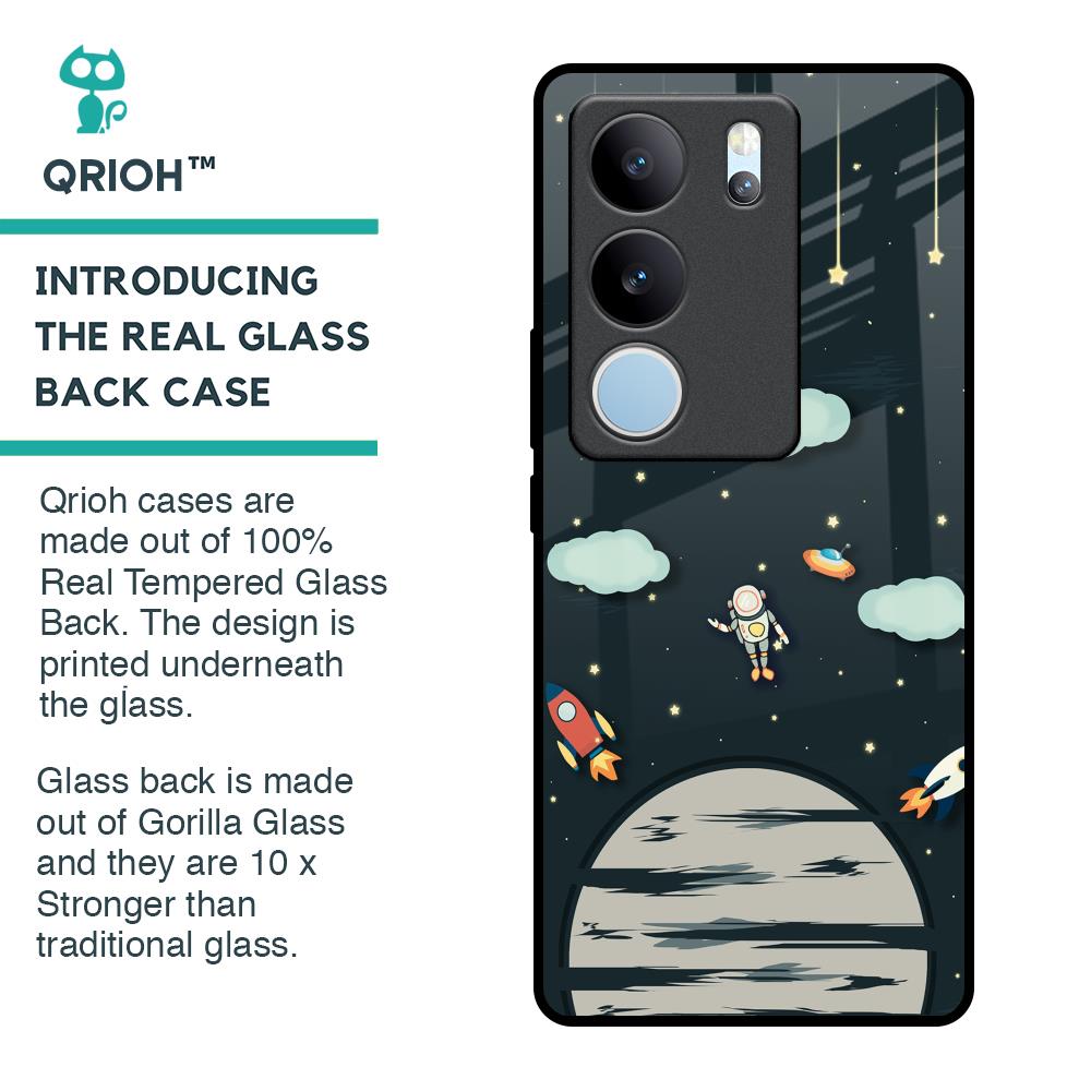 Astronaut Dream Glass Case For Vivo V29 5G