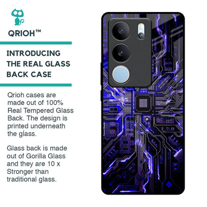 Techno Color Pattern Glass Case For Vivo V29 5G
