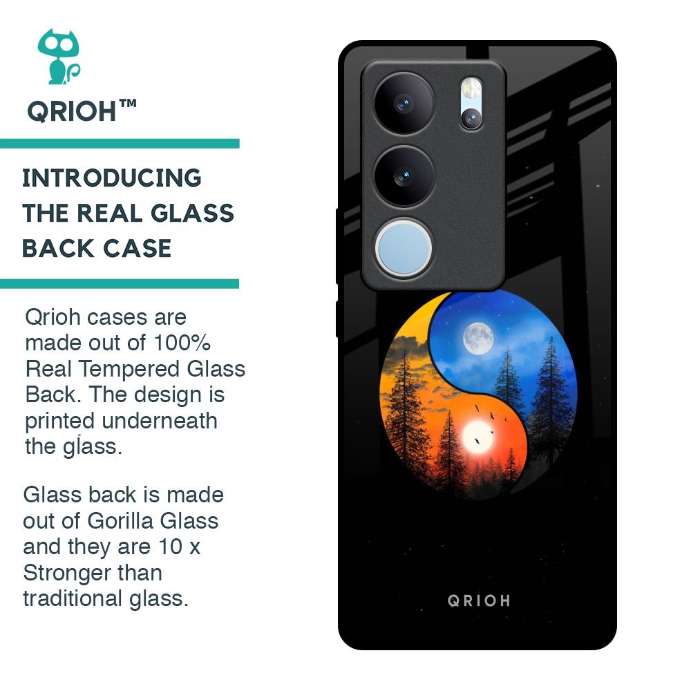 Yin Yang Balance Glass Case for Vivo V29 5G