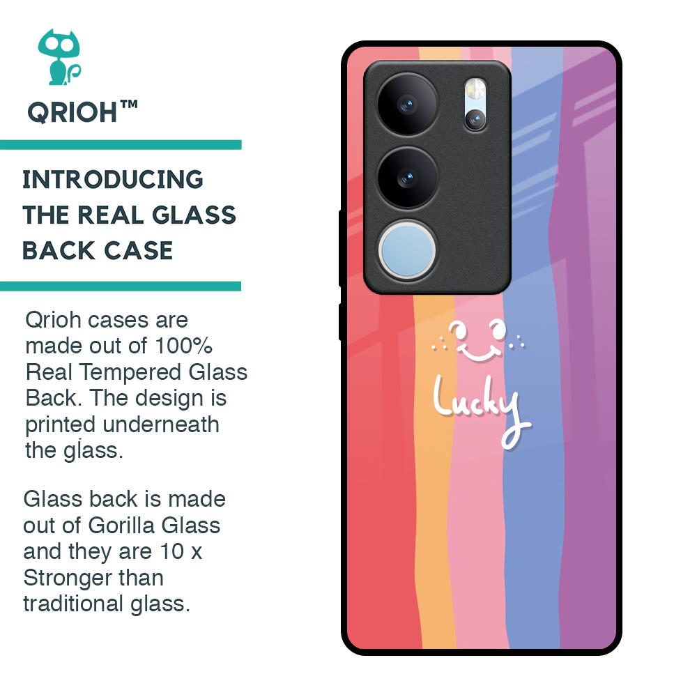 Lucky Abstract Glass Case for Vivo V29 5G