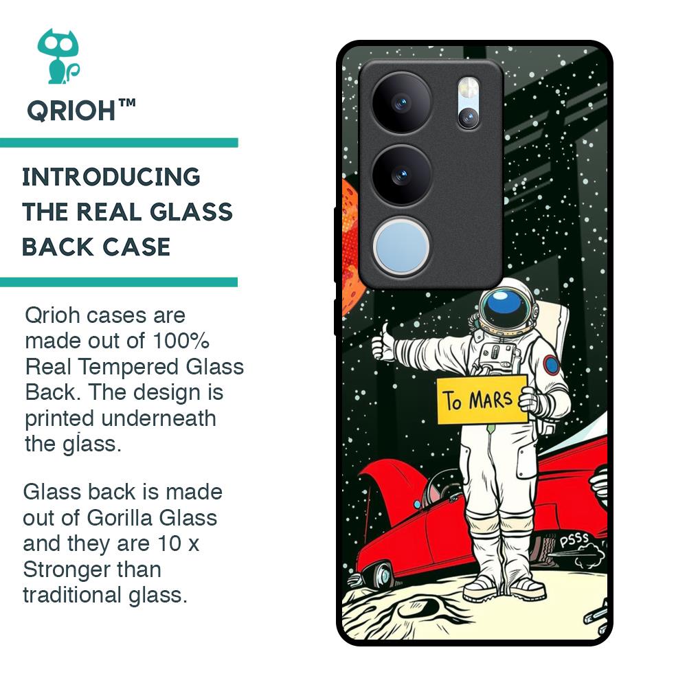 Astronaut on Mars Glass Case for Vivo V29 5G